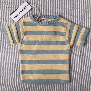 NWT misha & puff boardwalk tee faded indigo blue